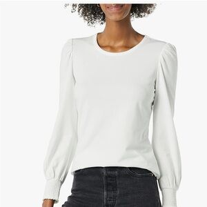Amazon Essentials Women's White Long Sleeve Top